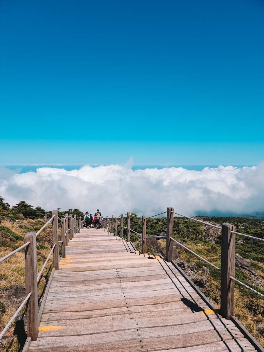 Mt Hallasan view from the top of Jeju