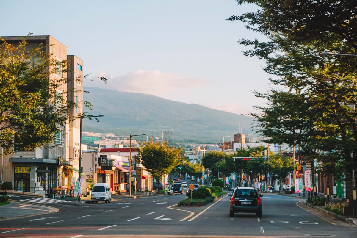 Mt Hallasan from Seogwipo on Jeju