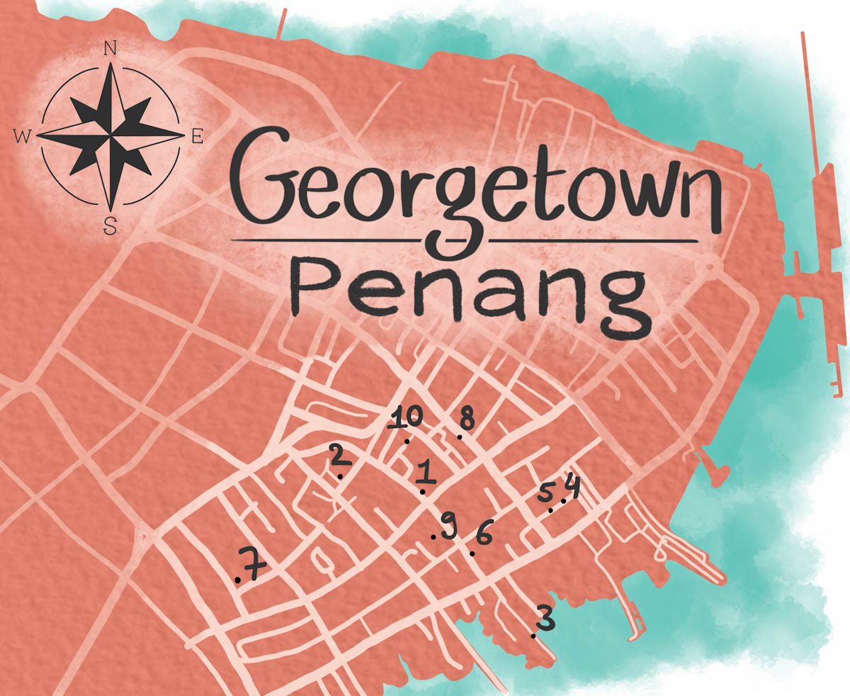 Georgetown street art map