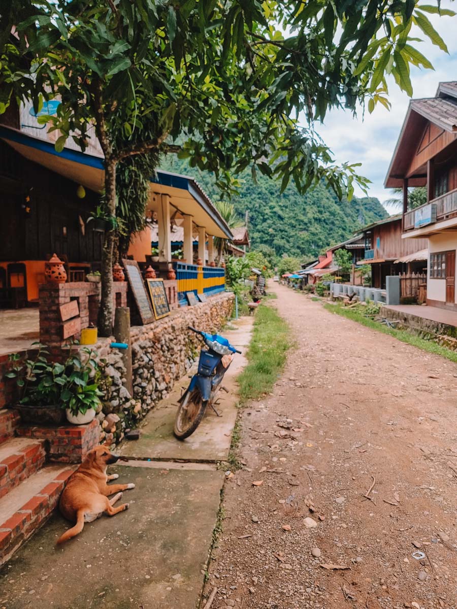 Remote village of Muang Ngoi near Nong Khiaw