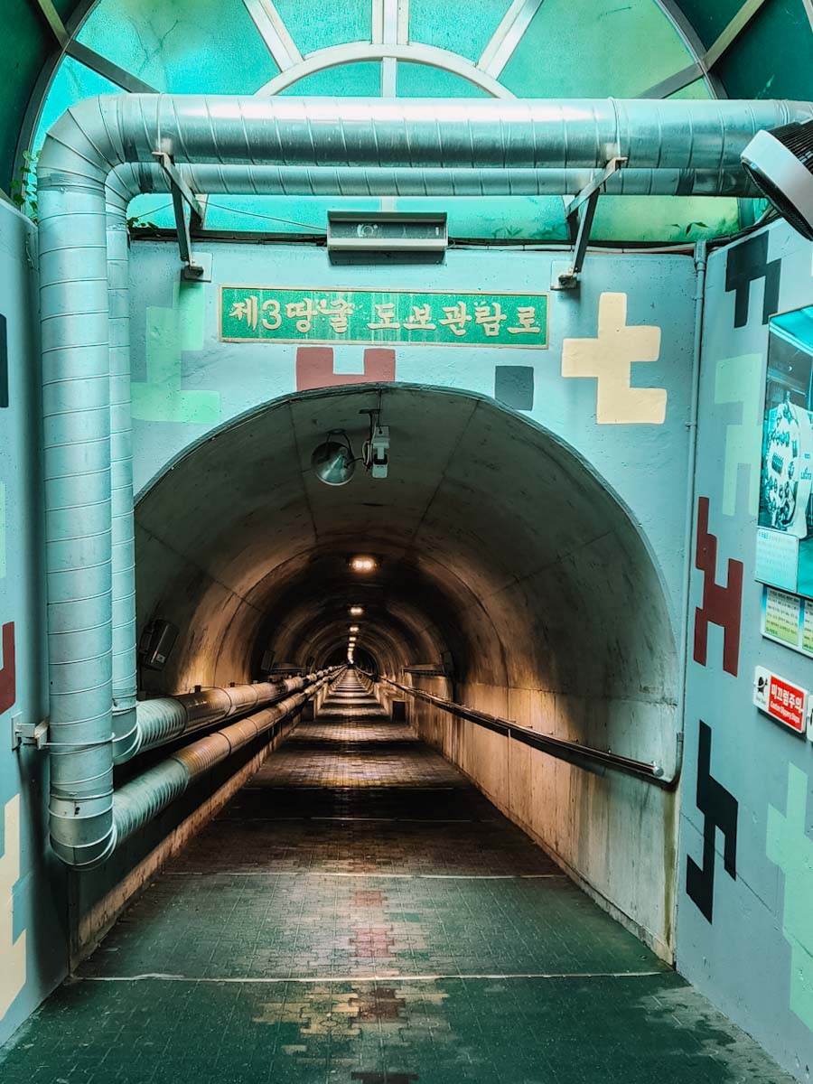 Entrance to the third infiltration tunnel in the DMZ