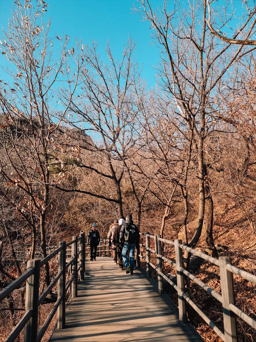 Hiking Ansan mountain park in Seoul, easy hike