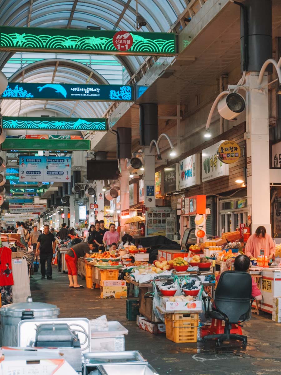 Olle market in Seogwipo, Jeju island