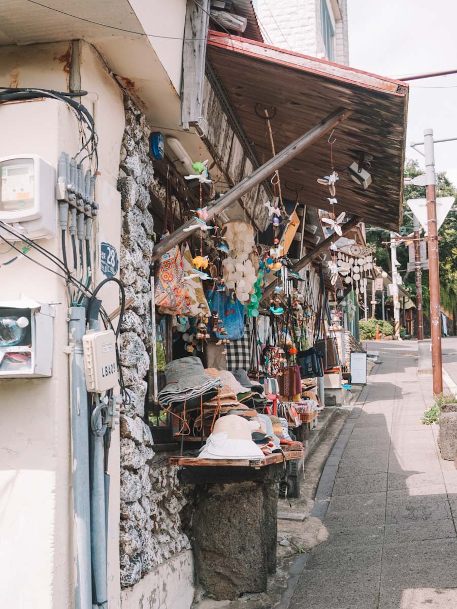 Cute souvenir street in Seogwipo