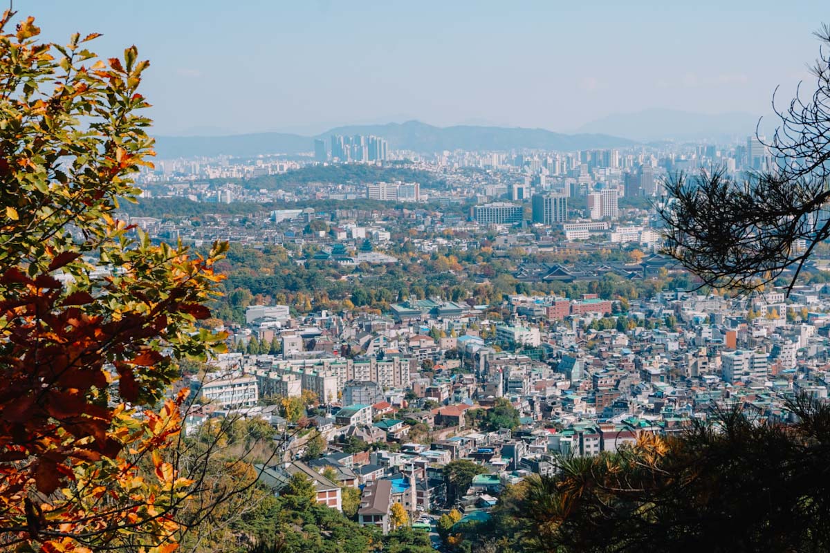 View of Gyeongbokgung palace from Inwangsan mountain