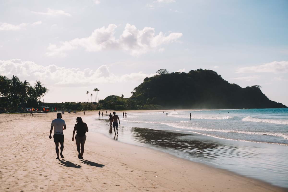 Nacpan beach during the day